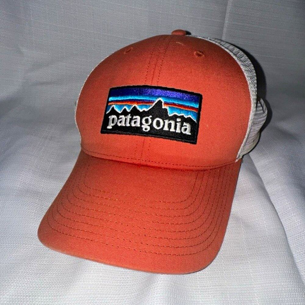 Patagonia Trucker Hat Mesh Back Adjustable One Size Solid Orange/White Outdoor
